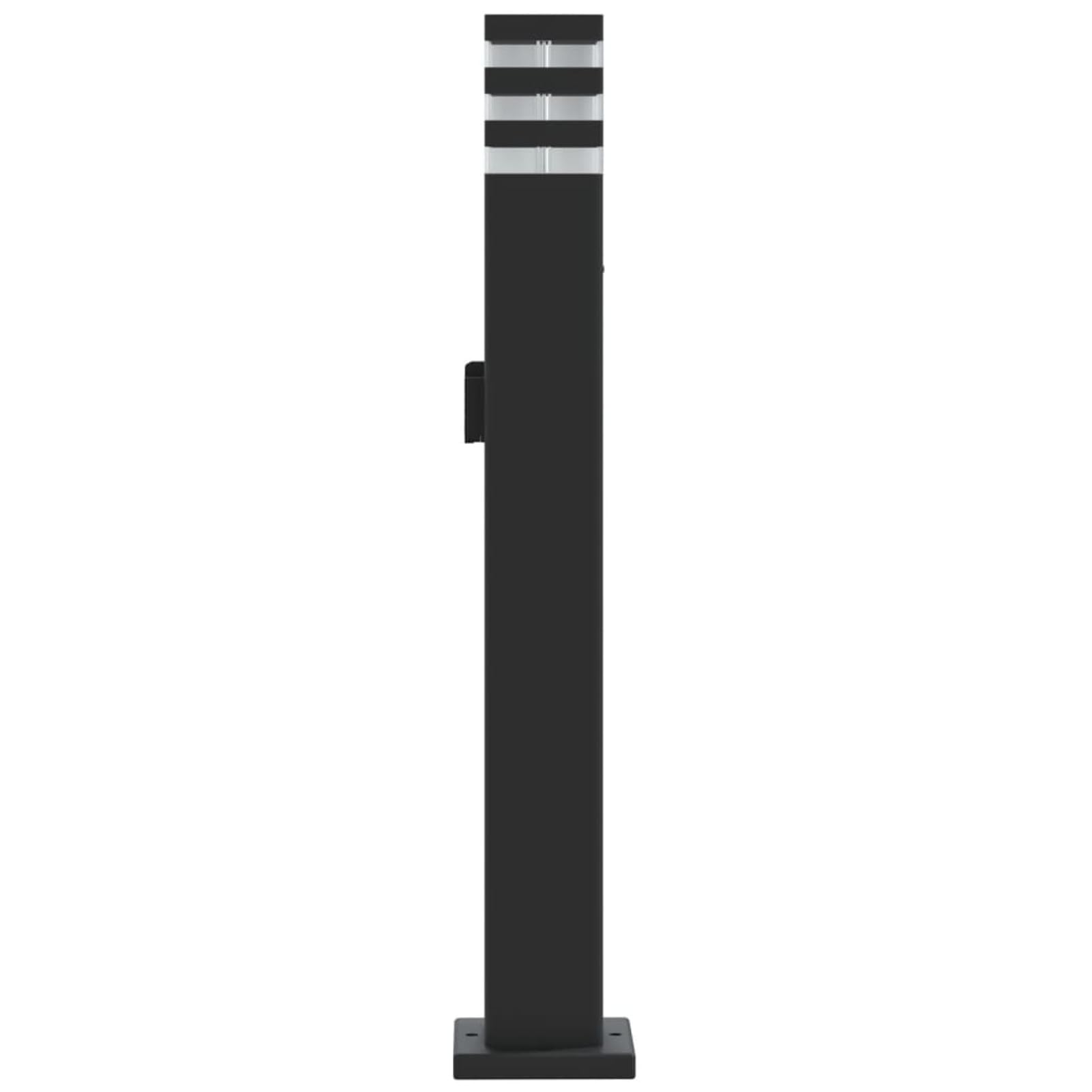 LAPOOH Lampada da Terra per Esterni con Presa Nera 80 cm Alluminio,Lampade da Terra,Lampada da Terra Moderna,Lampade da Terra per Soggiorno-4006407