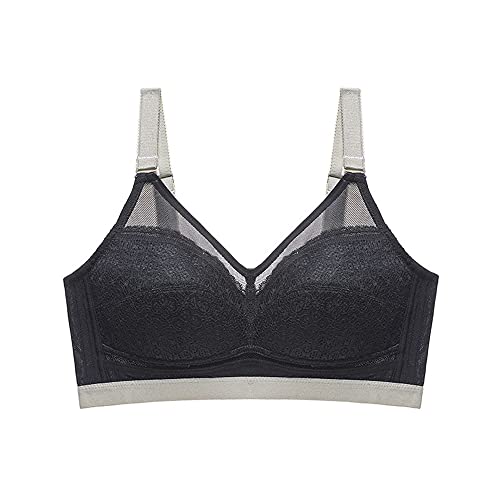 Soutien-gorge grande taille sexy noir couverture complète 75D