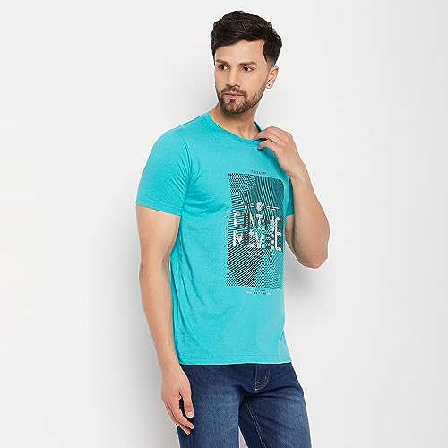 Image of Duke Stardust Men Half Sleeve Cotton T-Shirt (1030 Sea Blue XXL)
