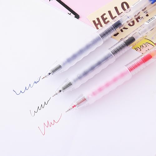 Bolígrafos de gel retractables, punta fina 0.5mm, pack 10 miniatura 5