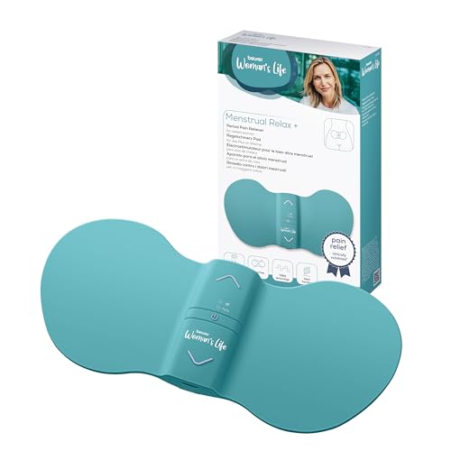 Beurer Em 55 Menstrual Relax+, Pad Elettrostimolatore Medicale Tens Contro I Dolori Mestruali E Da Endometriosi, Funzione Calore, Batteria Ricaricabil