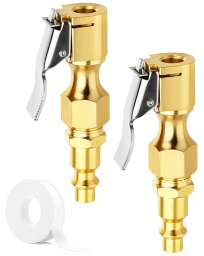 fccairms 2-Pack Heavy Duty Locking Air Chuck, 1/4