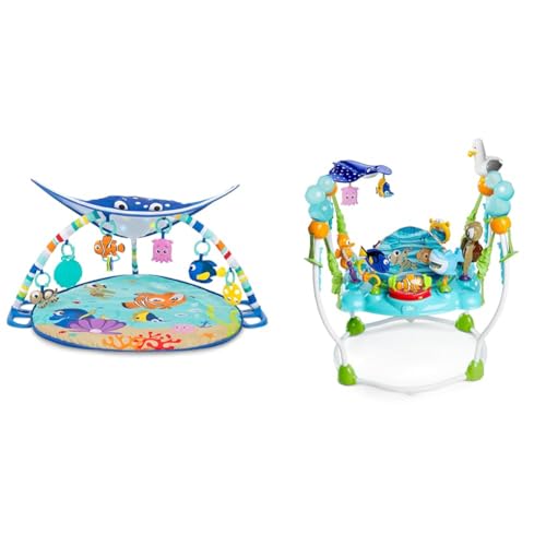 Bright Starts, Disney Baby &, Disney Baby, Findet Nemo Spieldecke mit Spielbogen, Lichtern und 20+ Minuten Melodien und Musik, Spielmatte mit abnehmbare Spielzeuge, ab der Geburt