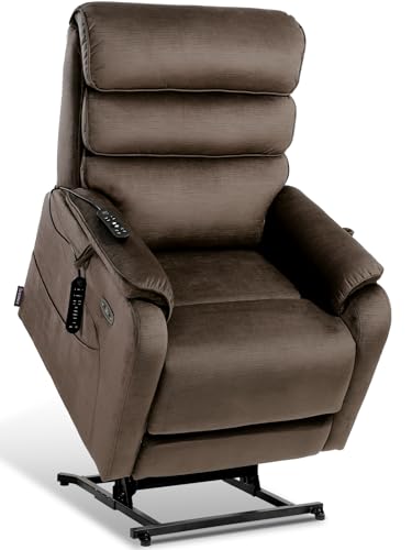 EONIX Dual Motor Power Lift Recliner Chair Brown