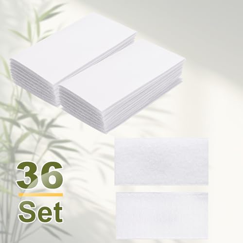 Image of HARFINGTON 36set Hook and Loop Strips with Adhesive 2 inchx4 inch Double Sided Hook and Loop Tape Nylon Self Sticky Fastener for Home Office Car, White