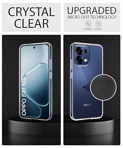 Image of Lifetime Anti-Yellow Clear Back Cover Case Compatible with Oppo F31 5G (Sleek Crystal Hard Back | Shockproof Protection with Camera Protection)