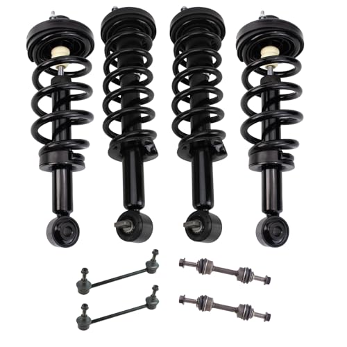 TRQ Front and Rear Suspension Kit Shock & Spring Strut Assembly Sway Bar Stabilizer Link Compatible with 2018-2021 Ford Expedition 2018-2019 Lincoln Navigator