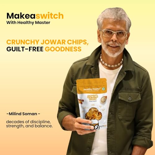 Image of Healthy Master Jowar Chips Combo 600g (100g Each) Pack of 6 | Light & Crispy | High Protein Chips | Gluten-Free | No Maida, No Palm Oil | Low-Calorie | Healthy Snacks for Adults & Kids