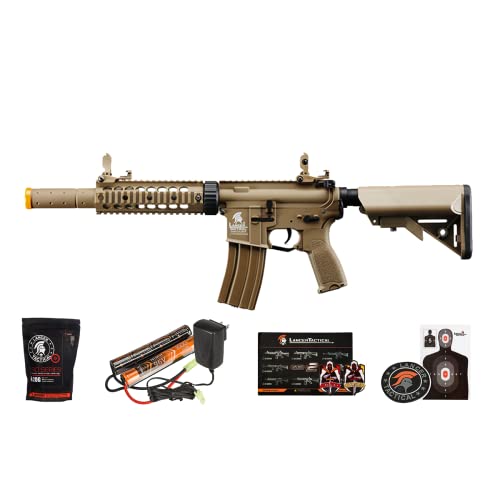 Lancer Tactical Gen 2 Durable Airsoft Gun SD M4 Polymer- Full/Semi-Auto Piactinny Rail AEG Rifle with 0.20g BBS, Charger and Battery by Lancer Tactical - Used condition - US$151.28