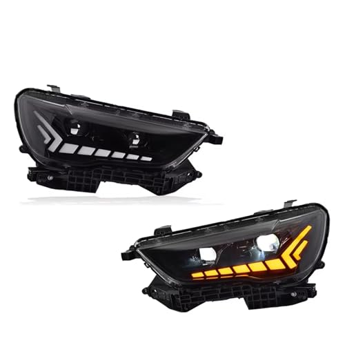 �����ԗp�t�����g�w�b�h���C�g�Z�b�g Compatible With Vland For Wall POER Headlights 2019 2020 2021 2022 �v���W�F�N�^�[�w�b�h�����v �f�C�^�C�������j���O���C�g �����ԃA�N�Z�T���[ 2�Z�b�g