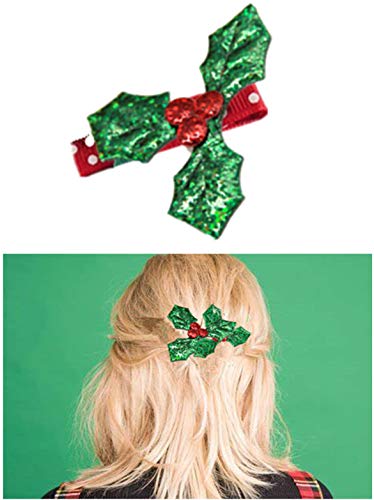 100 Pack Christmas Holly Leaves And Berries Appliques Laser Confetti Fabric Embellishment For Christmas Tree Stocking Scrapbook Wreath Christmas Cards Decorations #TOP4