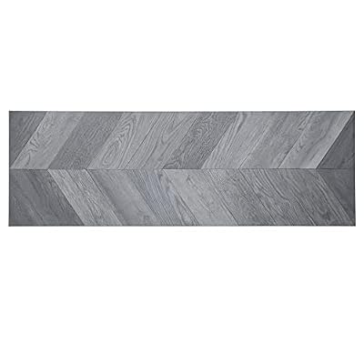 Lucida Surfaces Luxury Vinyl Flooring Planks | Chevron Interlocking Flooring for DIY Installation | 4 Wood-Look Planks | Charcoal Oak | 26.5 Sq. Feet