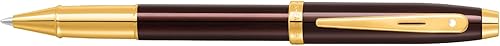 Miniatura 3 de Sheaffer 100 9370 Brillante Café Marrón Rollerball Pen Con PVD Oro Trim - Medio