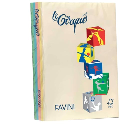 Papier A4 160 g/m² Favini Le Cirque multicolore pour impression et dessin