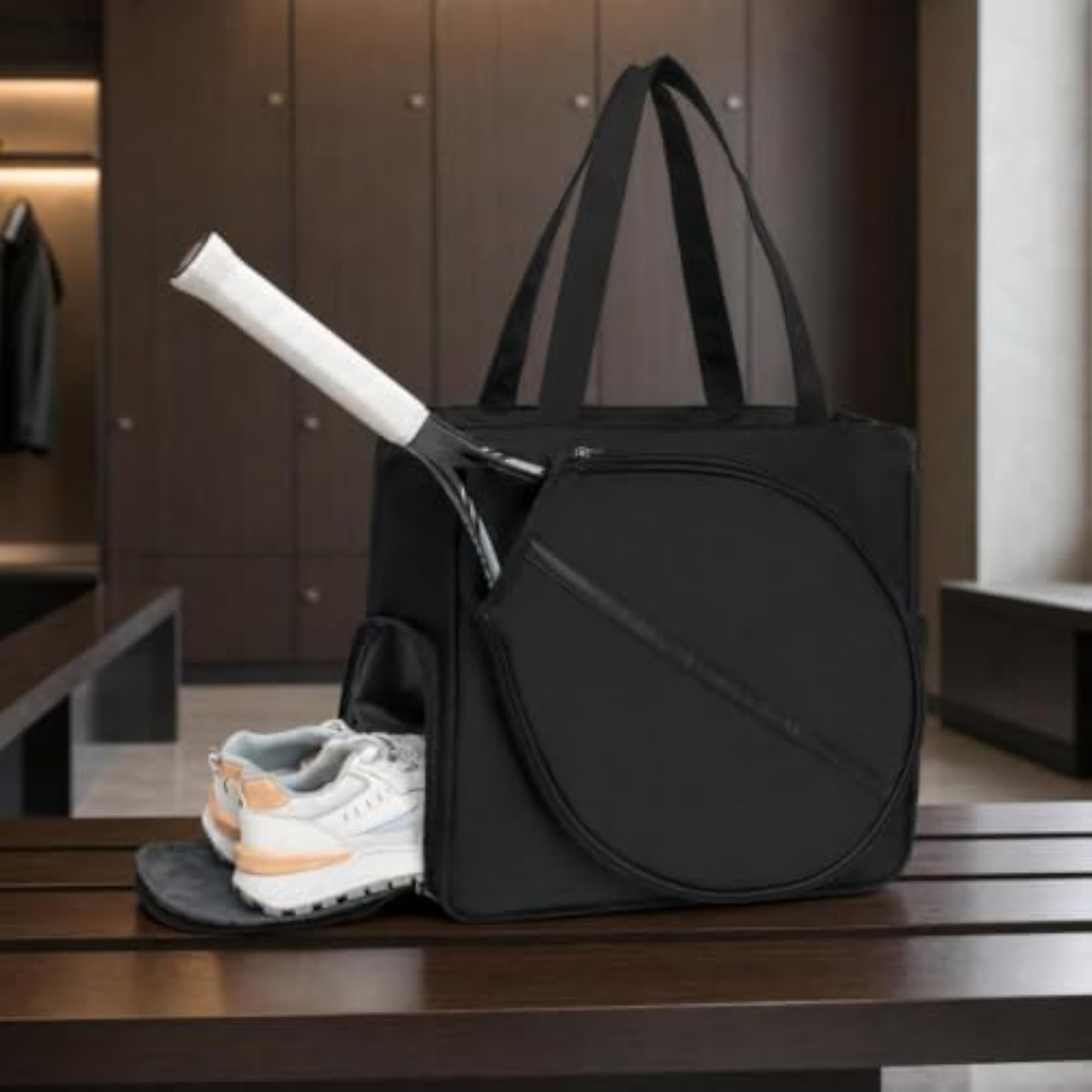 Structured Racket Bag with Shoe Compartment