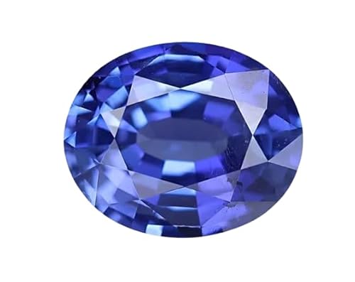 WorldwideGem ���͓I�ȃJ�V�~�[���u���[�T�t�@�C�A�X�g�[�� �I���W�i���F�� 6.25�J���b�g Neelam Stone 7 Ratti Indraneelam Nilam Pathar �ȉ~�` �u���[�T�t�@�C�A �j�[���}�[�j �j�[���� �i�O ���V