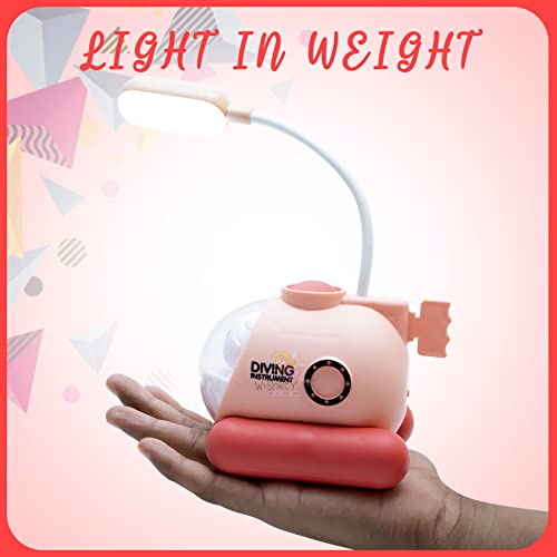 Image of WISHKEY 2 in 1 Study Table Rechargeable LED Lamp with Eye-Protecting Light for Students, Attractive Color Changing Night Desk Lamp with USB Charging for Boys & Girls (Pack of 1, Yellow)