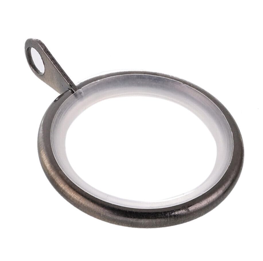 Lister Cartwright 19 mm Curtain Rings Antique Brass Metal (Standard Rings with Insert(10x Curtain Rings))