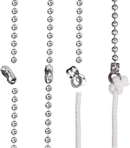 NewZC 2 Pcs Bathroom Light Pull Cord Weight Handle with 100 cm Pull Chain Extension Connector - Image 3