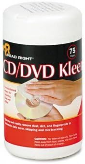 Read Right Cd/Dvd Kleentm Cleaner Wipes,Cd/Dvd Clnr Ds100-Skpb (Pack Of10)