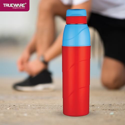 Image of Trueware Wave 500 ML Plastic Insulated Water bottlle for Cold Water, BPA Free, Food Grade, Leak Proof, Airtight
