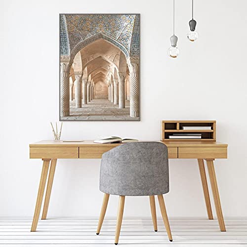 Arte de pared islámico en lienzo marroquí para decorar un salón relajante de 40x60cm