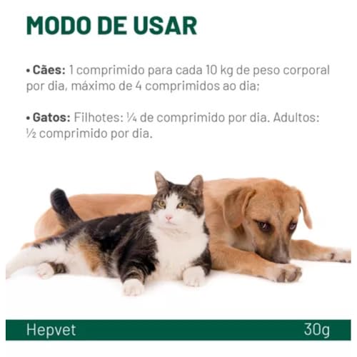 3 Hep vet Suplemento Para Cães Cão Cachorro Gatos 90cp