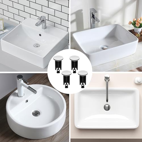 4 tappi universali per lavandino del bagno, filtro...