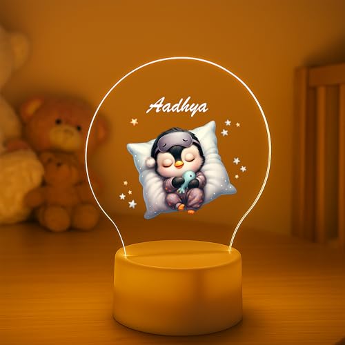 Image of PRINT BHARAT Acrylic Customized Name LED Lamp Personalized Night Light with Name Custom Gift for Birthday Anniversary Home Decor for Men Birthday Gift Kids Friend Return Gift Kids Birthday (Design 3)