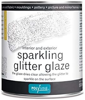 Polyvine - Glitter Glaze - Silver - 500ML