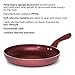 Ecolution Evolve Non-Stick Fry Pan – Pure Heavy-Gauge Aluminum with a Soft Silicone Handle – Dishwasher Safe – Crimson Red – 11” Diameter