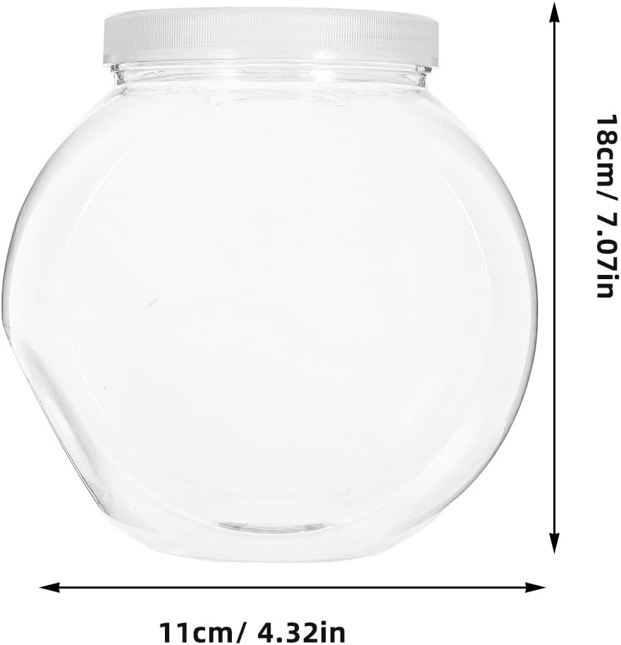 4pcs Plastic Candy Jar With Lid Cookie Containers Clear Candy Display Holder For Kitchen Counter Snacks Dog Treats Craft And Sewing Supplies 2100ml