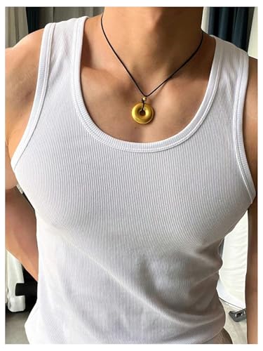 Men's Sleeveless Tank Tops Ribbed Knit Scoop Neck Tank Undershirt Workout Gym Muscle Tank T-Shirt3