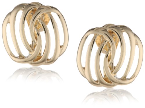 Napier Gold-Tone Twisted Clip-On Earrings