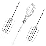 Abvsdu 3 PCS Hand Mixer Beaters, Hand Mixer Beaters for Kitchenaid Hand Mixer Replacement Beaters, Stand Mixer Whisk Attachment for Hamilton Beach Hand Mixer 62682rz 62692 62695v 64699, 3PCS Silver