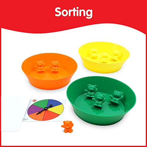 image for edxeducation Counting Bears with Matching Bowls | 60 Counters, 6 Bowls