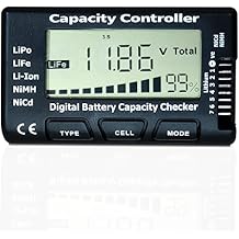 SUPULSE lipo Battery Checker Battery Tester Controller Tester Voltage Tester for LiPo/Life/Li-ion/NiCd/NiMH Digital Battery Capacity Checker