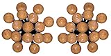  Konplott Ohrstecker Magic Fireball apricot de glace crystal peach de lite Classic antique silver