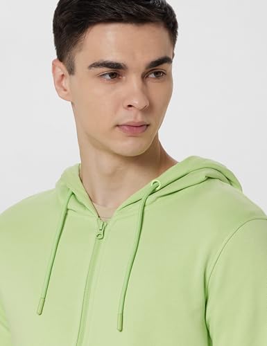 Image of Nobero Classic Zipper Hoodie for Men | Zip Up Hoodies for Men | Regular Fit | Full Zip Closure | Drawstring Hood | Zipped Hooded Sweatshirt | Cotton Rich Zipper Fleece Hoodie
