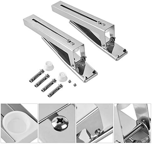 Miniatura 6 de Soporte de montaje en pared para microondas, soporte de ángulo en L de acero inoxidable 304, soporte para microondas, carga de 77 libras,
