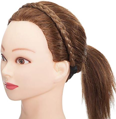 Hair Braided Hair Extensions Headband Classic Chunky Wide Plaited Braids Elastic Stretch Hairpiece Women Girl Beauty Accessory Width 0.6" - Image 5
