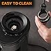Ollygrin Burr Coffee Grinder, Electric Conical Coffee Bean Grinder With 30 Adjustable Grind Settings For 2-12 Cups, Sliver & Black