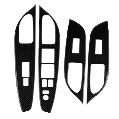 Zoegneer Panneau d'interrupteur en fibre de carbone véritable pour Infiniti G37 2007–2013, accessoire de moulage intérieur résistant aux rayures, installation facile, protection anti-corrosion