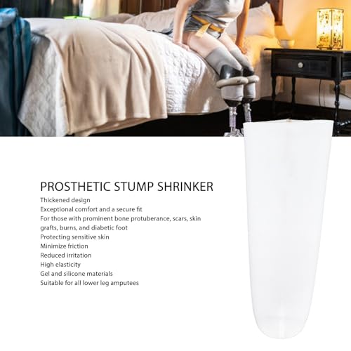 Silicone Prosthetic Sleeves, Prosthetic Stump Shrinker Reduce Friction Improved Comfort for Amputees for Lower Leg (L)