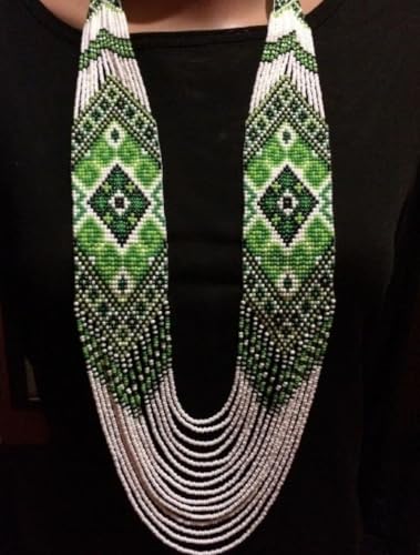 Collier Gerdan ukrainien perles de rocaille LKBEADS idée cadeau