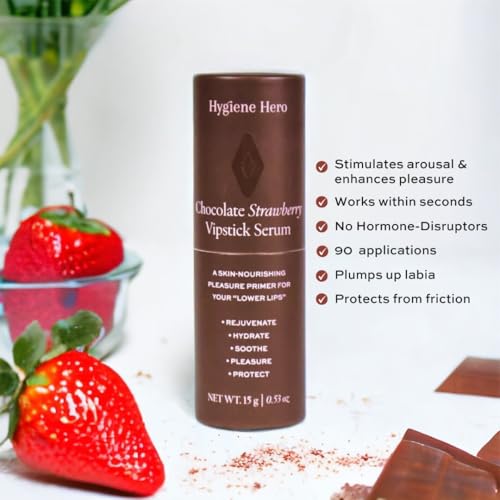 vipstick sexual enhancer serum for women  serum for vulva  intimate grooming  soothe hydrate and protect your labia chocolate strawberry 053oz