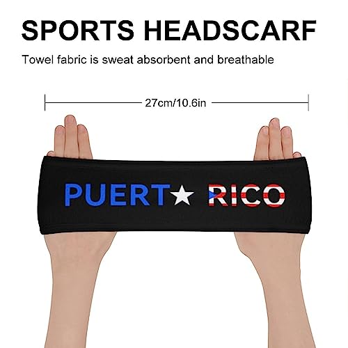 Cbbyy Puerto Rico Flag Sports Headbands For Women Adjustable Sweat Bands Moisture Wicking Men For Sports Headband - Workout Sports Outdoor Activities #TOP1