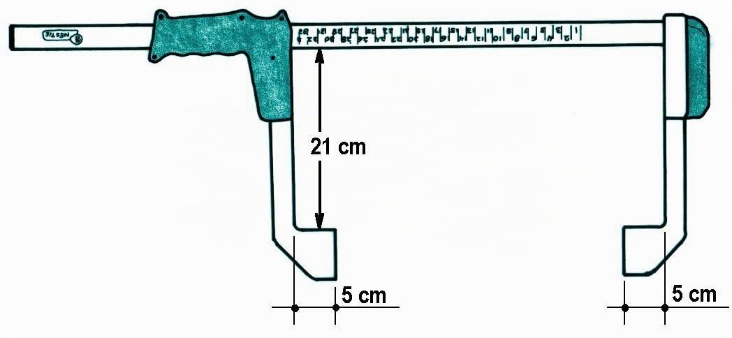 Mauermesskluppe/Wandmesskluppe | Messbereich 0-50 cm