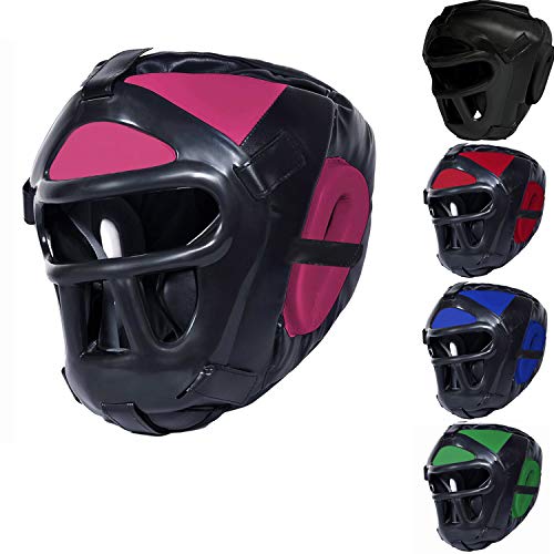 ROAR Detachable Bar Head Guard Helmet Premium Synthetic Leather MMA Boxing UFC