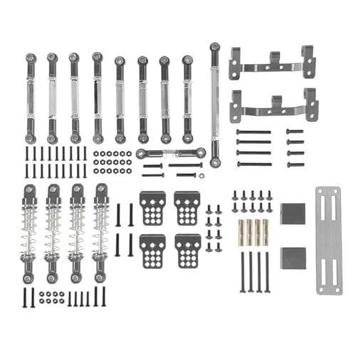 RC�A�N�Z�T���[ For MN For MN99S MN40 MN45 MN96 MN99 D90 D91 1/12 ���������N���b�h�X�e�A�����O�����P�[�W�V���b�N�A�u�\�[�o�[�T�[�{�}�E���g�V�[�g RC �J�[(Silver)